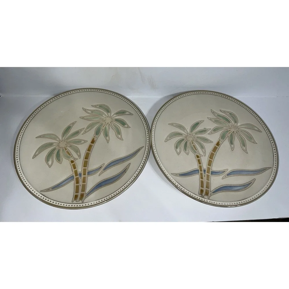 PFALTZGRAFF Palm Tree Dinner Plates 11 1/8